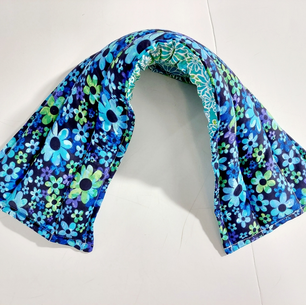 Rice therapeutic heating-cooling neck wrap, rice bag, heat pad, cold pad, flower